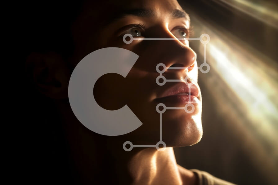 Intra Συλλεκτικό Ξύλινο Παζλ Plywood  4mm - Σιλουέτα ενός νεαρού άνδρα με έντονο σαγόνι και σοβαρή έκφραση Σε Ξύλινο Κουτί - Διαστάσεις Puzzle: 10x10 cm – 25 κομμάτια