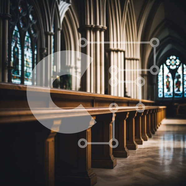 Intra Συλλεκτικό Ξύλινο Παζλ Plywood  4mm - Ξύλινα στασίδια σε μια εκκλησία με βιτρό Σε Ξύλινο Κουτί - Διαστάσεις Puzzle: 10x10 cm – 25 κομμάτια