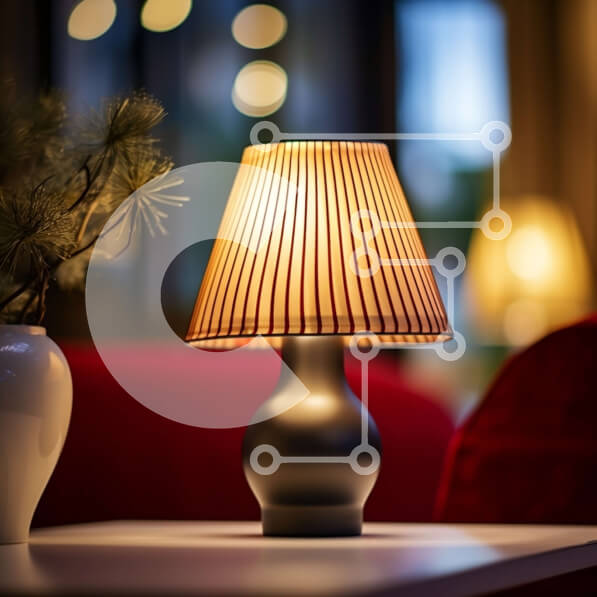 Intra Συλλεκτικό Ξύλινο Παζλ Plywood  4mm - Τραπέζι με φωτιστικό και βάζο με λουλούδια Σε Ξύλινο Κουτί - Διαστάσεις Puzzle: 10x10 cm – 25 κομμάτια