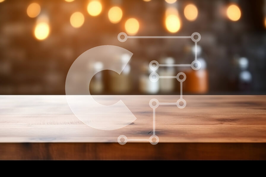 Intra Συλλεκτικό Ξύλινο Παζλ Plywood  4mm - Ξύλινο τραπέζι με ποτήρι νερό και θολές λάμπες στο φόντο Σε Ξύλινο Κουτί - Διαστάσεις Puzzle: 10x10 cm – 25 κομμάτια