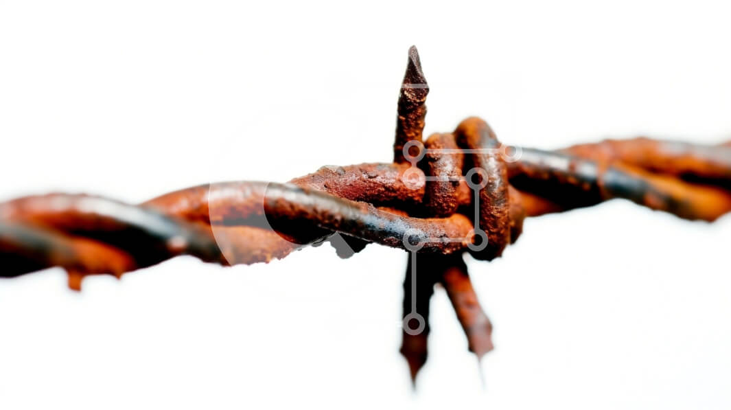 Intra Συλλεκτικό Ξύλινο Παζλ Plywood  4mm - Ρουστίκ κινηματογράφηση σε πρώτο πλάνο ενός φράχτη από συρματοπλέγματα με σκουριά και βρωμιά Σε Ξύλινο Κουτί - Διαστάσεις: 10x10 cm – 25 κομμάτια