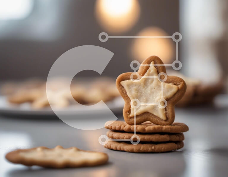 Σετ των 2 Intra Συλλεκτικό Ξύλινο Παζλ Plywood  4mm - Στοίβα από μπισκότα με μπισκότο σε σχήμα αστεριού Σε Ξύλινο Κουτί - Διαστάσεις: 10x10 cm – 25 κομμάτια