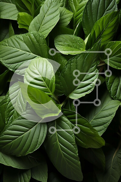 Σετ των 2 Intra Συλλεκτικό Ξύλινο Παζλ Plywood  4mm - Κοντινό πλάνο φρέσκων φύλλων μέντας σε σκούρο φόντο Σε Ξύλινο Κουτί - Διαστάσεις: 10x10 cm – 25 κομμάτια