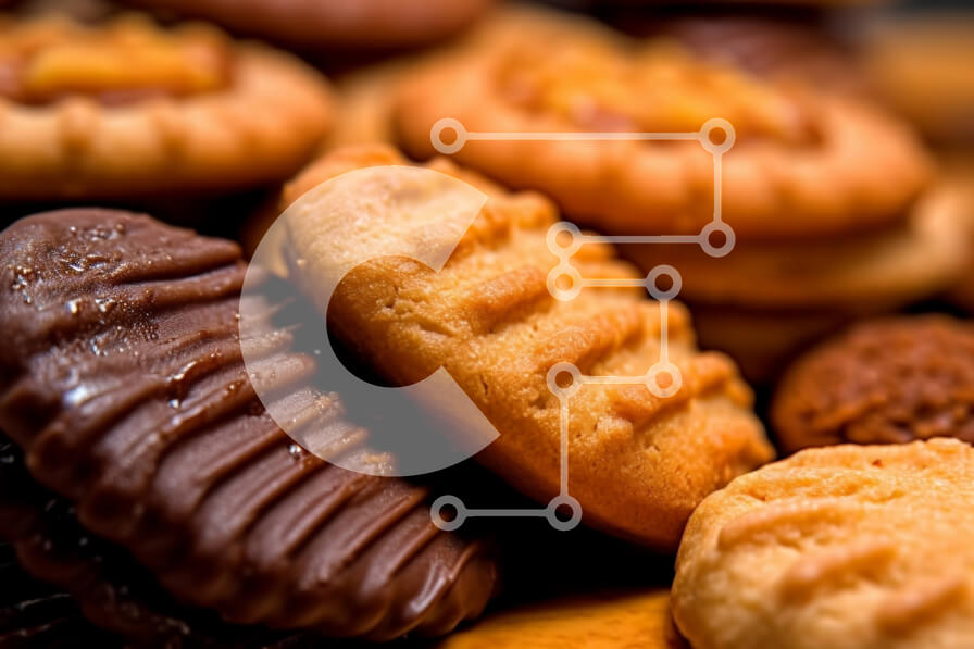 Σετ των 2 Intra Συλλεκτικό Ξύλινο Παζλ Plywood  4mm - Νόστιμα μπισκότα από κοντά Σε Ξύλινο Κουτί - Διαστάσεις: 10x10 cm – 25 κομμάτια