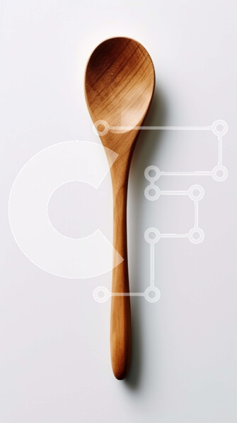 Intra Συλλεκτικό Ξύλινο Παζλ Plywood  4mm - Ξύλινο κουτάλι με τη μακριά λαβή και το κεφάλι σε σχήμα κύπελλου Στοκ Φωτογραφία Σε Ξύλινο Κουτί - Διαστάσεις: 10x10 cm – 25 κομμάτια