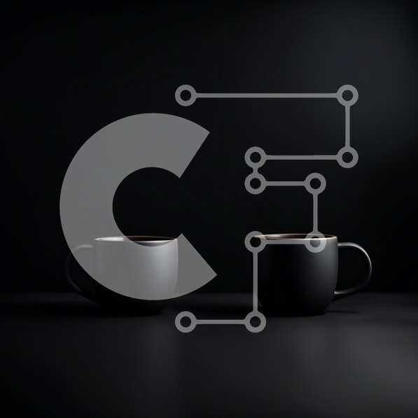 Intra Συλλεκτικό Ξύλινο Παζλ Plywood  4mm - Κομψές μαύρες κούπες καφέ σε σκούρο φόντο Σε Ξύλινο Κουτί - Διαστάσεις: 10x10 cm – 25 κομμάτια