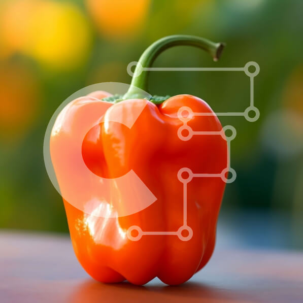 Σετ των 2 Intra Συλλεκτικό Ξύλινο Παζλ Plywood  4mm - Κόκκινη πιπεριά σε ξύλινο τραπέζι Σε Ξύλινο Κουτί - Διαστάσεις: 10x10 cm – 25 κομμάτια