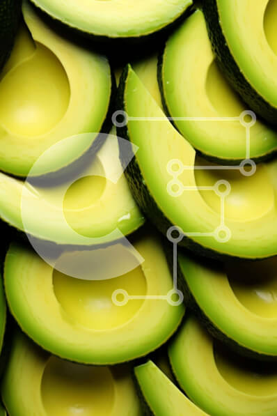 Σετ των 2 Intra Συλλεκτικό Ξύλινο Παζλ Plywood  4mm - Κοντινό πλάνο κομμένων αβοκάντο Σε Ξύλινο Κουτί - Διαστάσεις: 10x10 cm – 25 κομμάτια