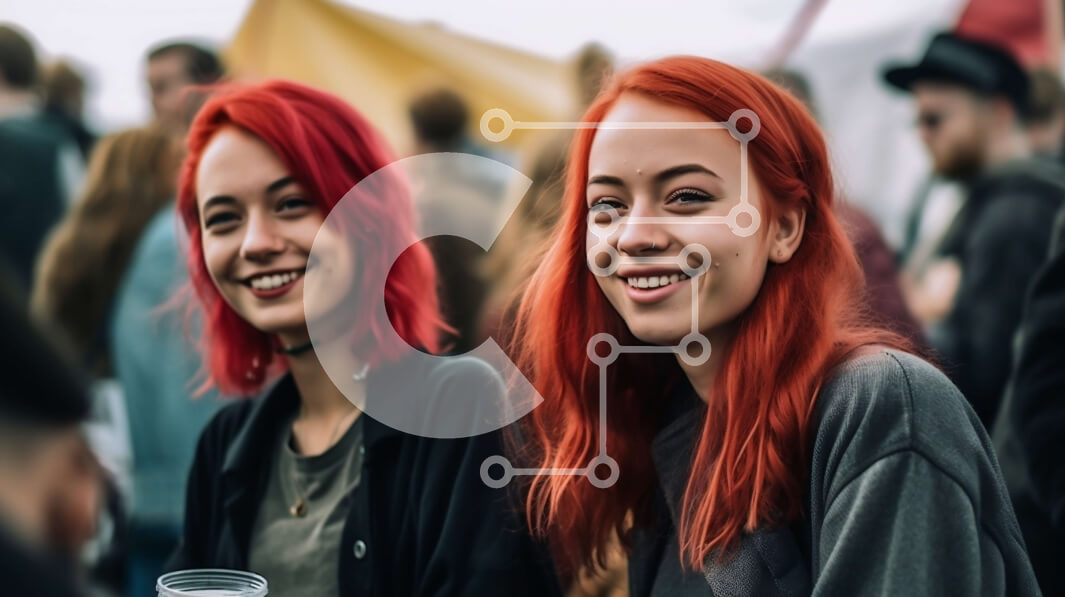 Intra Συλλεκτικό Ξύλινο Παζλ Plywood  4mm - Χαμογελώντας κοκκινομάλληδες φίλοι στο τραπέζι Σε Ξύλινο Κουτί - Διαστάσεις Puzzle: 10x10 cm – 25 κομμάτια