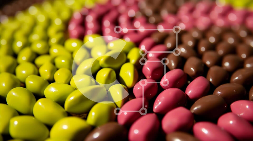 Σετ των 2 Intra Συλλεκτικό Ξύλινο Παζλ Plywood  4mm - Κοντινό πλάνο ανάμικτες σοκολάτες Σε Ξύλινο Κουτί - Διαστάσεις: 10x10 cm – 25 κομμάτια