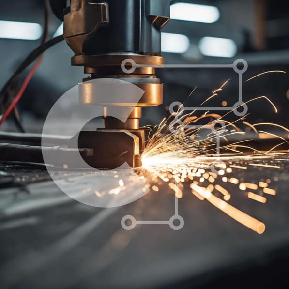 Intra Συλλεκτικό Ξύλινο Παζλ Plywood  4mm - Μηχανή κοπής μετάλλων σε βιομηχανικό περιβάλλον Σε Ξύλινο Κουτί - Διαστάσεις Puzzle: 10x10 cm – 25 κομμάτια