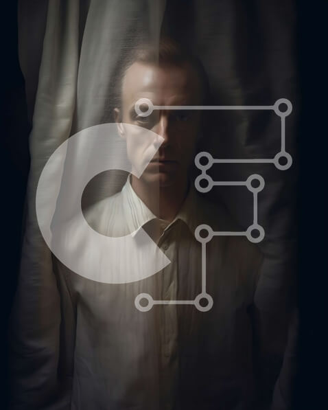 Intra Συλλεκτικό Ξύλινο Παζλ Plywood  4mm - Επαγγελματική φωτογραφία ενός άνδρα με λευκό πουκάμισο Σε Ξύλινο Κουτί - Διαστάσεις Puzzle: 10x10 cm – 25 κομμάτια