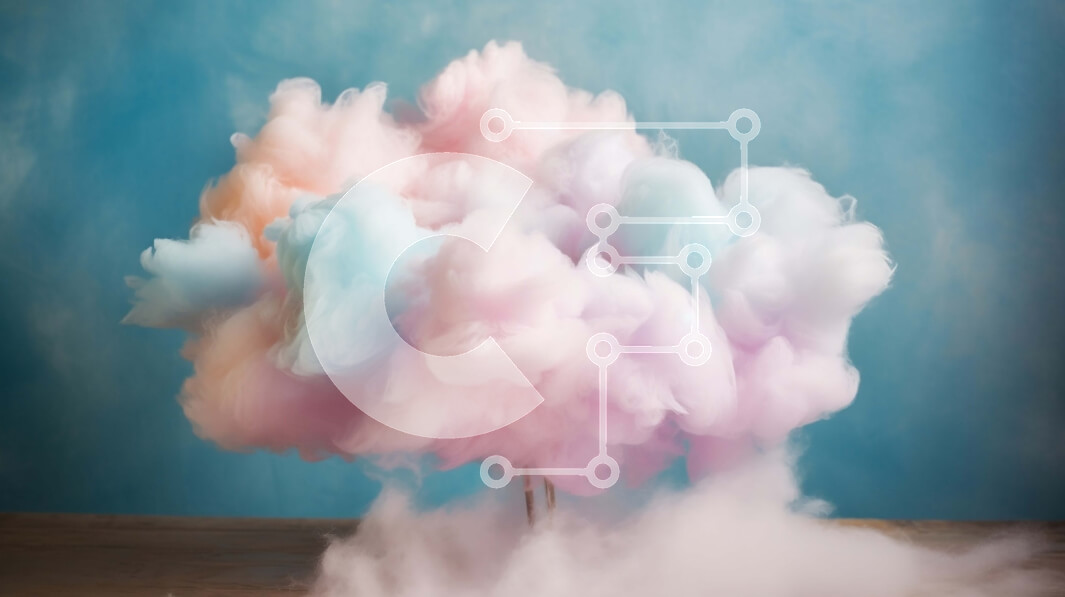 Intra Συλλεκτικό Ξύλινο Παζλ Plywood  4mm - Ονειρική εικόνα ενός σύννεφου καραμέλας βαμβακιού στον ουρανό Σε Ξύλινο Κουτί - Διαστάσεις: 10x10 cm – 25 κομμάτια