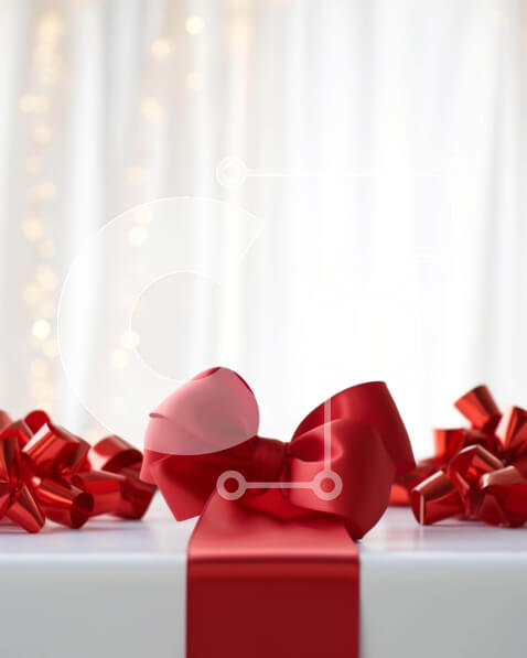 Intra Συλλεκτικό Ξύλινο Παζλ Plywood  4mm - Εορταστικό τραπέζι με κόκκινες κορδέλες και μπαλόνια Σε Ξύλινο Κουτί - Διαστάσεις Puzzle: 10x10 cm – 25 κομμάτια