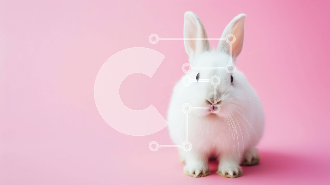 Intra Συλλεκτικό Ξύλινο Παζλ Plywood  4mm - Λευκό κουνέλι σε ροζ φόντο Σε Ξύλινο Κουτί - Διαστάσεις: 10x10 cm – 25 κομμάτια