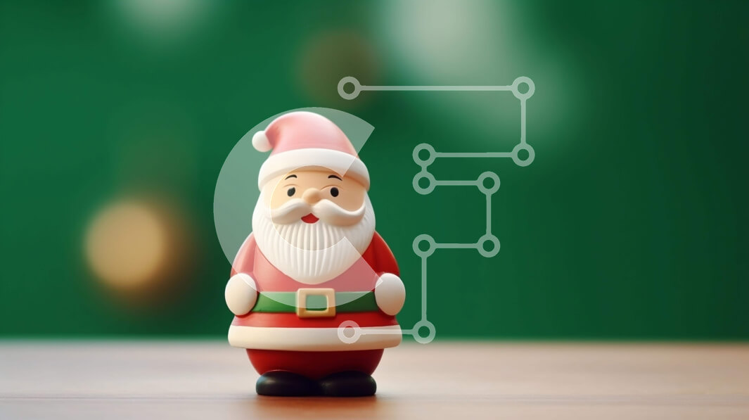 Intra Συλλεκτικό Ξύλινο Παζλ Plywood  4mm - Χριστουγεννιάτικο ειδώλιο Άγιου Βασίλη σε πράσινο φόντο Σε Ξύλινο Κουτί - Διαστάσεις: 10x10 cm – 25 κομμάτια