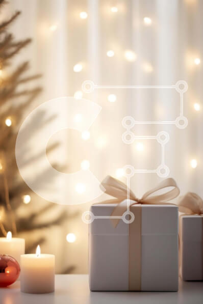 Intra Συλλεκτικό Ξύλινο Παζλ Plywood  4mm - Λευκά κουτιά δώρων με κορδέλες και κεριά Σε Ξύλινο Κουτί - Διαστάσεις: 10x10 cm – 25 κομμάτια