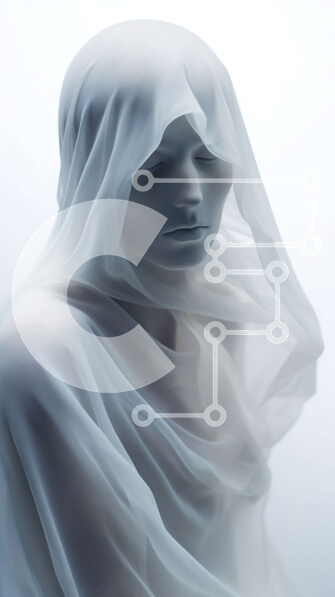 Intra Συλλεκτικό Ξύλινο Παζλ Plywood  4mm - Γυναίκα με καλυμμένο κεφάλι που στηρίζεται ή κοιμάται Σε Ξύλινο Κουτί - Διαστάσεις Puzzle: 10x10 cm – 25 κομμάτια