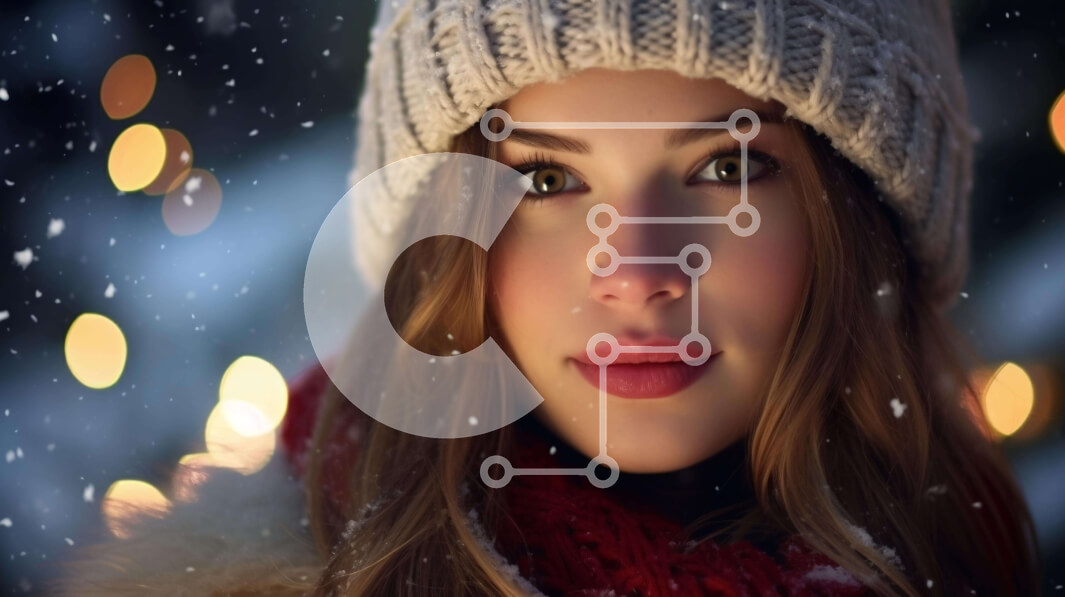 Intra Συλλεκτικό Ξύλινο Παζλ Plywood  4mm - Όμορφη γυναίκα με χειμερινή ενδυμασία καλυμμένη με χιόνι Σε Ξύλινο Κουτί - Διαστάσεις Puzzle: 10x10 cm – 25 κομμάτια