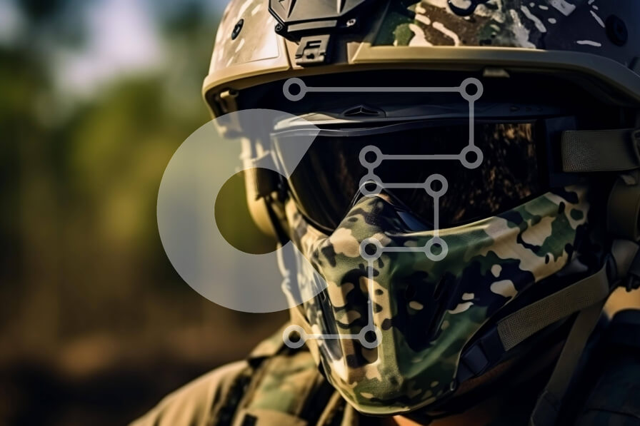 Intra Συλλεκτικό Ξύλινο Παζλ Plywood  4mm - Στρατιώτης με εξοπλισμό παραλλαγής που στέκεται στο δάσος Σε Ξύλινο Κουτί - Διαστάσεις Puzzle: 10x10 cm – 25 κομμάτια