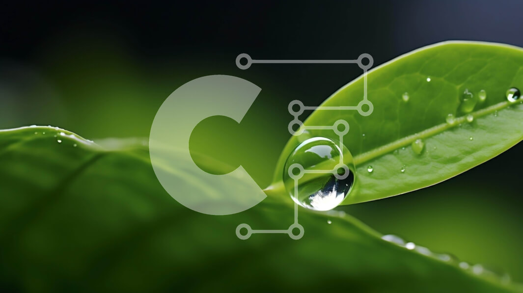 Intra Συλλεκτικό Ξύλινο Παζλ Plywood  4mm - Γκρο πλαν πράσινο φύλλο με σταγονίδια νερού Σε Ξύλινο Κουτί - Διαστάσεις: 10x10 cm – 25 κομμάτια