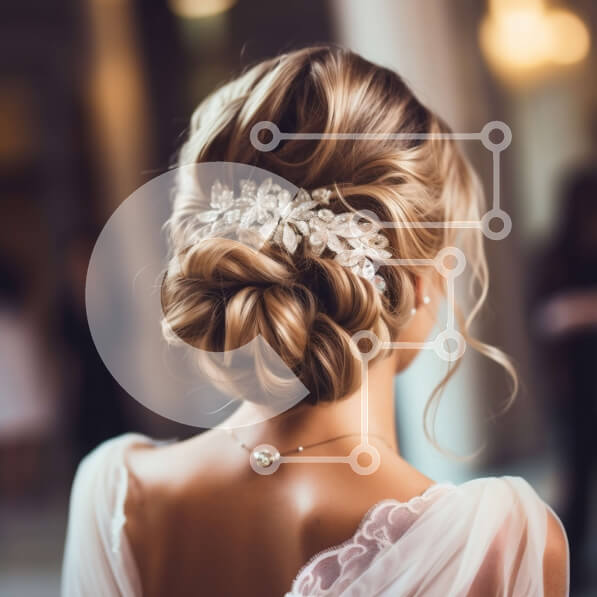 Σετ των 2 Intra Συλλεκτικό Ξύλινο Παζλ Plywood  4mm - Υπέροχη φωτογραφία μιας νύφης με νυφικό και φλοράλ κεφαλόδεσμο Σε Ξύλινο Κουτί - Διαστάσεις: 10x10 cm – 25 κομμάτια