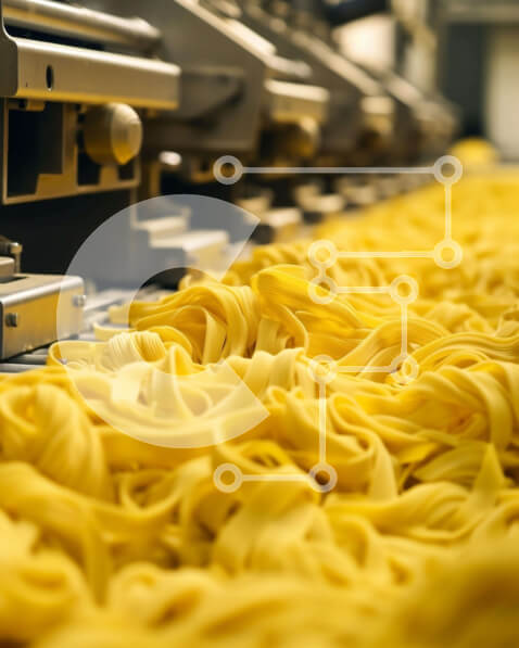 Intra Συλλεκτικό Ξύλινο Παζλ Plywood  4mm - Μηχανή παρασκευής νουντλς ζυμαρικών σε βιομηχανικό περιβάλλον Σε Ξύλινο Κουτί - Διαστάσεις Puzzle: 10x10 cm – 25 κομμάτια