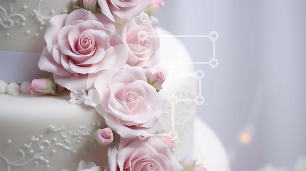 Σετ των 2 Intra Συλλεκτικό Ξύλινο Παζλ Plywood  4mm - Κομψή γαμήλια τούρτα τριών επιπέδων με ροζ τριαντάφυλλα Σε Ξύλινο Κουτί - Διαστάσεις: 10x10 cm – 25 κομμάτια