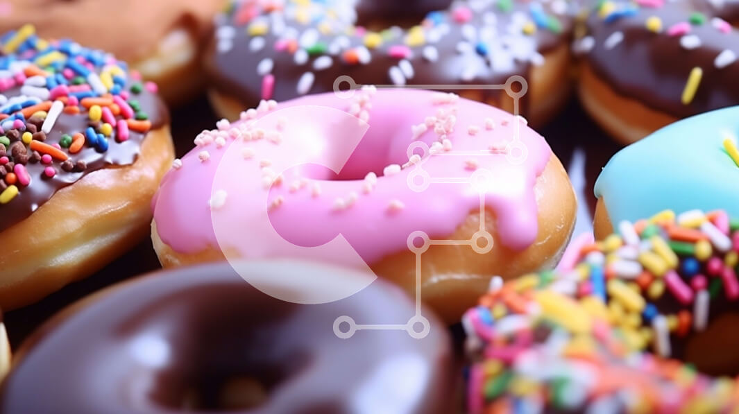 Σετ των 2 Intra Συλλεκτικό Ξύλινο Παζλ Plywood  4mm - Πολύχρωμα ντόνατς με ψεκασμούς Σε Ξύλινο Κουτί - Διαστάσεις: 10x10 cm – 25 κομμάτια