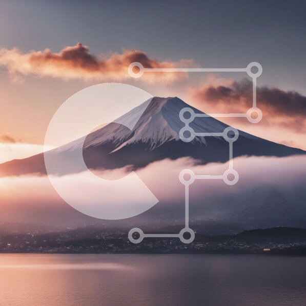 Intra Συλλεκτικό Ξύλινο Παζλ Plywood  4mm - Χιονισμένο βουνό στο ηλιοβασίλεμα με σύννεφα και ομίχλη Σε Ξύλινο Κουτί - Διαστάσεις: 10x10 cm – 25 κομμάτια