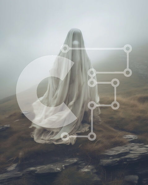 Intra Συλλεκτικό Ξύλινο Παζλ Plywood  4mm - Ονειρική εικόνα μιας γυναίκας με λευκό φόρεμα σε έναν βράχο βράχου Σε Ξύλινο Κουτί - Διαστάσεις Puzzle: 10x10 cm – 25 κομμάτια