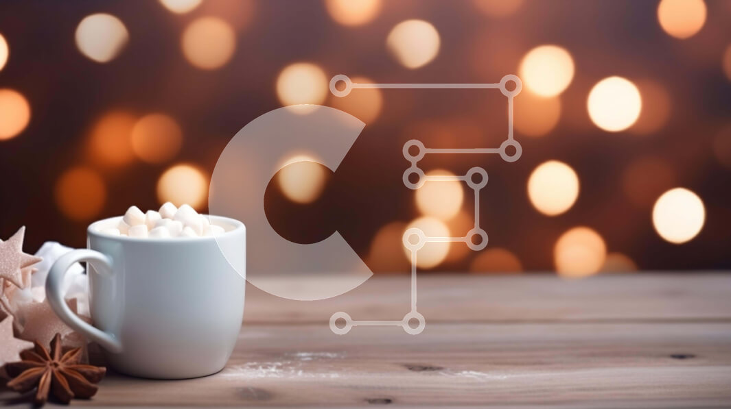 Σετ των 2 Intra Συλλεκτικό Ξύλινο Παζλ Plywood  4mm - Ζεστό κακάο με ξυλάκια κανέλας και στολίδια με αστέρια Σε Ξύλινο Κουτί - Διαστάσεις: 10x10 cm – 25 κομμάτια