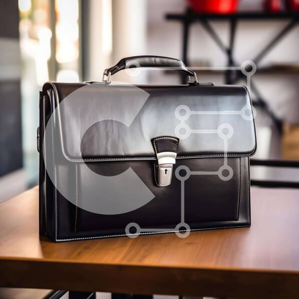 Intra Συλλεκτικό Ξύλινο Παζλ Plywood  4mm - Μαύρος χαρτοφύλακας σε ξύλινο τραπέζι Σε Ξύλινο Κουτί - Διαστάσεις Puzzle: 10x10 cm – 25 κομμάτια