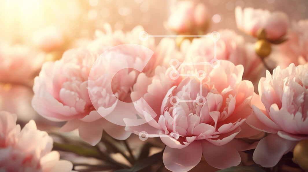 Intra Συλλεκτικό Ξύλινο Παζλ Plywood  4mm - Όμορφο μπουκέτο με ροζ παιώνιες σε πλήρη άνθιση Σε Ξύλινο Κουτί - Διαστάσεις: 10x10 cm – 25 κομμάτια