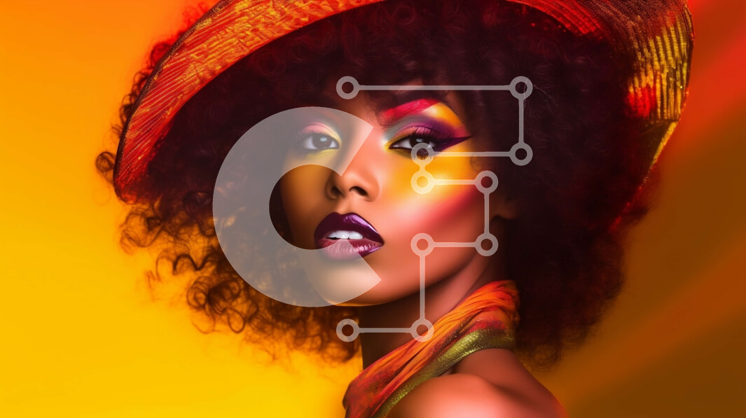 Intra Συλλεκτικό Ξύλινο Παζλ Plywood  4mm - Όμορφη γυναίκα με Afro και πολύχρωμα αξεσουάρ Σε Ξύλινο Κουτί - Διαστάσεις Puzzle: 10x10 cm – 25 κομμάτια