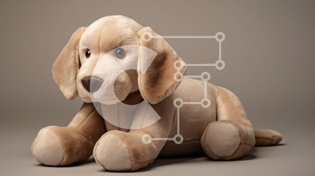 Σετ των 2 Intra Συλλεκτικό Ξύλινο Παζλ Plywood  4mm - Παραγεμισμένος σκύλος ξαπλωμένος Σε Ξύλινο Κουτί - Διαστάσεις: 10x10 cm – 25 κομμάτια