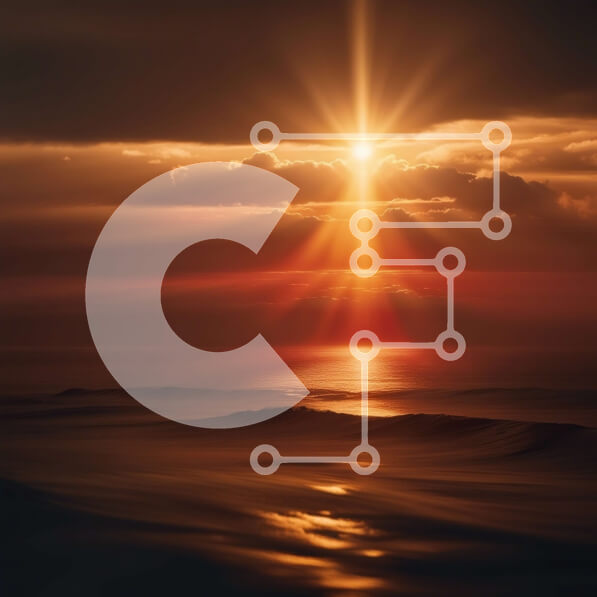 Intra Συλλεκτικό Ξύλινο Παζλ Plywood  4mm - Καταπληκτικό ηλιοβασίλεμα του ωκεανού με συννεφιασμένο ουρανό Σε Ξύλινο Κουτί - Διαστάσεις: 10x10 cm – 25 κομμάτια