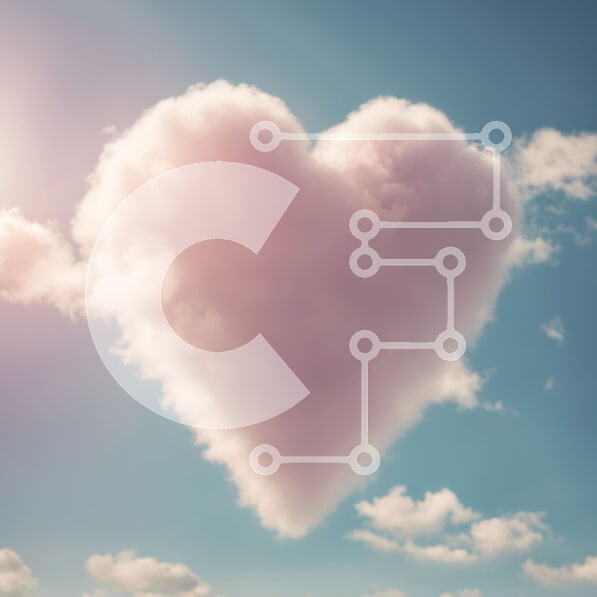 Intra Συλλεκτικό Ξύλινο Παζλ Plywood  4mm - Όμορφο σύννεφο σε σχήμα καρδιάς που επιπλέει στον ουρανό Σε Ξύλινο Κουτί - Διαστάσεις: 10x10 cm – 25 κομμάτια