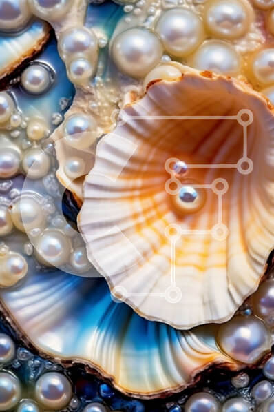 Intra Συλλεκτικό Ξύλινο Παζλ Plywood  4mm - Εκπληκτική φωτογραφία από κοντά με μαργαριτάρια σε καθαρό λευκό φόντο Σε Ξύλινο Κουτί - Διαστάσεις Puzzle: 10x10 cm – 25 κομμάτια