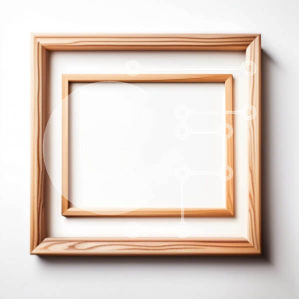 Intra Συλλεκτικό Ξύλινο Παζλ Plywood  4mm - Κενό ξύλινο πλαίσιο σε λευκό τοίχο - φωτογραφία αρχείου Σε Ξύλινο Κουτί - Διαστάσεις: 10x10 cm – 25 κομμάτια