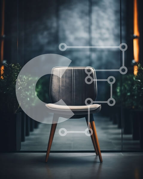 Intra Συλλεκτικό Ξύλινο Παζλ Plywood  4mm - Μαύρη δερμάτινη καρέκλα σε δωμάτιο με χαμηλό φωτισμό Σε Ξύλινο Κουτί - Διαστάσεις Puzzle: 10x10 cm – 25 κομμάτια