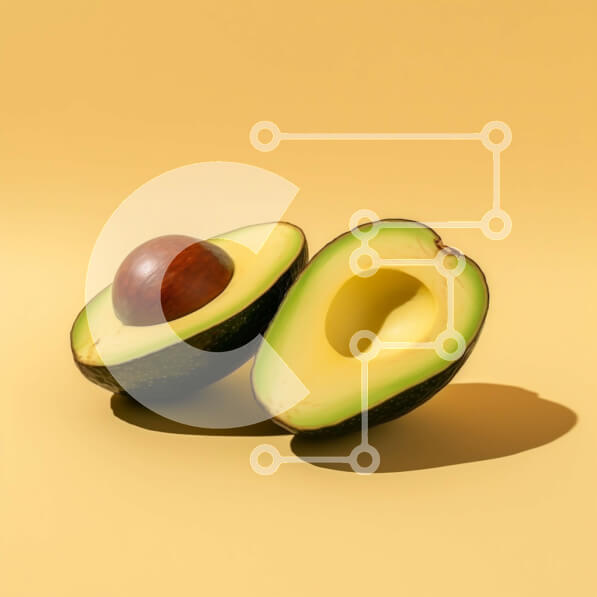 Σετ των 2 Intra Συλλεκτικό Ξύλινο Παζλ Plywood  4mm - Μισά αβοκάντο - Ένα με λάκκο και ένα χωρίς λάκκο Σε Ξύλινο Κουτί - Διαστάσεις: 10x10 cm – 25 κομμάτια