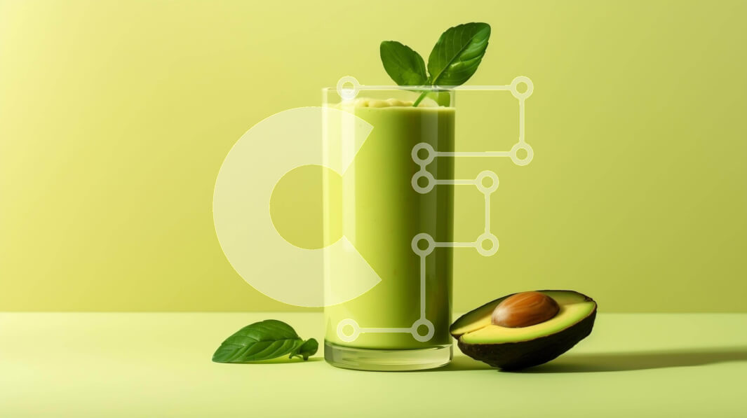 Σετ των 2 Intra Συλλεκτικό Ξύλινο Παζλ Plywood  4mm - Πράσινο Smoothie με αβοκάντο Σε Ξύλινο Κουτί - Διαστάσεις: 10x10 cm – 25 κομμάτια