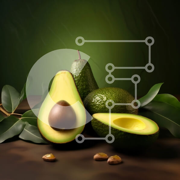 Σετ των 2 Intra Συλλεκτικό Ξύλινο Παζλ Plywood  4mm - Ώριμα αβοκάντο σε ξύλινη επιφάνεια Σε Ξύλινο Κουτί - Διαστάσεις: 10x10 cm – 25 κομμάτια