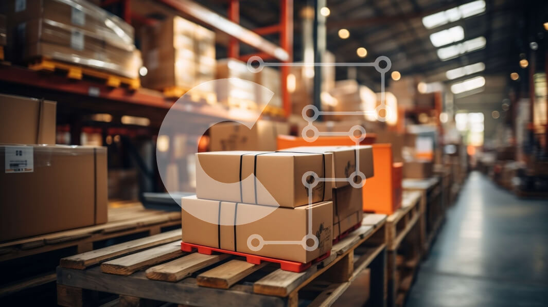 Intra Συλλεκτικό Ξύλινο Παζλ Plywood  4mm - Αποτελεσματική και παραγωγική αποθήκη με στοιβαγμένα χαρτόκουτα και περονοφόρα Σε Ξύλινο Κουτί - Διαστάσεις Puzzle: 10x10 cm – 25 κομμάτια