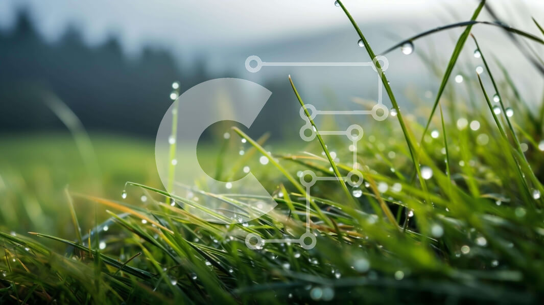 Intra Συλλεκτικό Ξύλινο Παζλ Plywood  4mm - Λυκόφωτος γρασίδι με δροσοσταλίδες και δέντρα Σε Ξύλινο Κουτί - Διαστάσεις: 10x10 cm – 25 κομμάτια