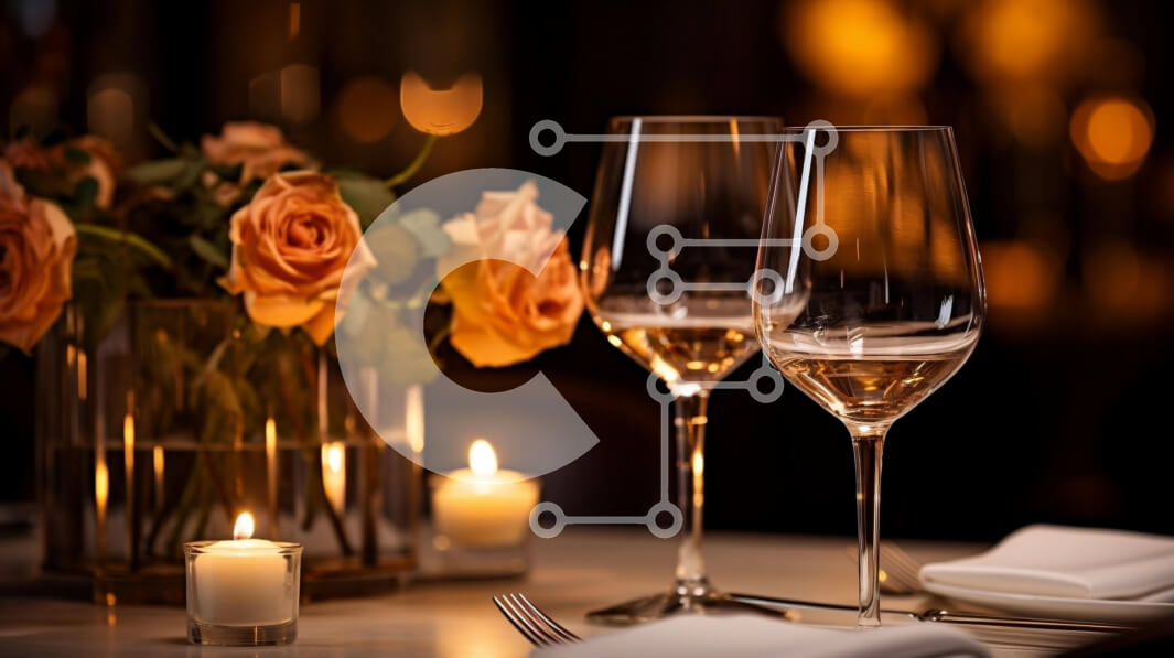 Σετ των 2 Intra Συλλεκτικό Ξύλινο Παζλ Plywood  4mm - Ρομαντικό τραπέζι δείπνου με ποτήρια κρασιού και κερί Σε Ξύλινο Κουτί - Διαστάσεις: 10x10 cm – 25 κομμάτια