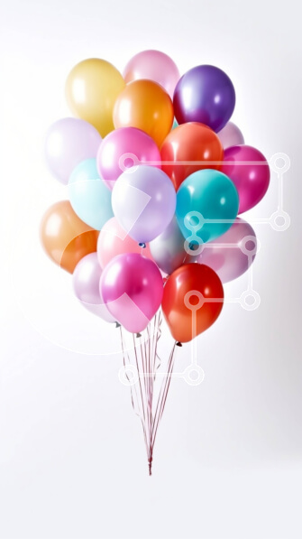 Intra Συλλεκτικό Ξύλινο Παζλ Plywood  4mm - Όμορφη εικόνα με πολύχρωμα μπαλόνια στον αέρα Σε Ξύλινο Κουτί - Διαστάσεις Puzzle: 10x10 cm – 25 κομμάτια