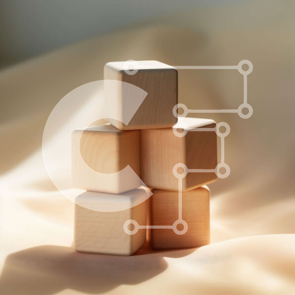 Intra Συλλεκτικό Ξύλινο Παζλ Plywood  4mm - Πολύχρωμα ξύλινα μπλοκ στοιβάζονται σε ένα σωρό Σε Ξύλινο Κουτί - Διαστάσεις: 10x10 cm – 25 κομμάτια