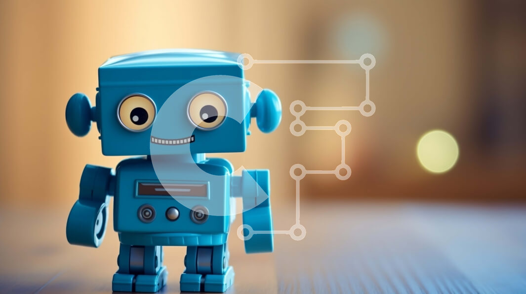 Intra Συλλεκτικό Ξύλινο Παζλ Plywood  4mm - Αξιολάτρευτη εικόνα ενός χαρούμενου μπλε ρομπότ Σε Ξύλινο Κουτί - Διαστάσεις: 10x10 cm – 25 κομμάτια